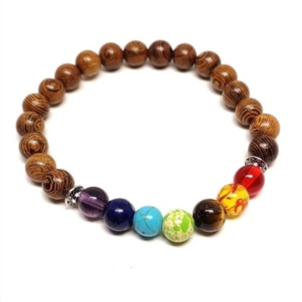 Color Beads, Wooden Beads Fashion Stretch Bracelet